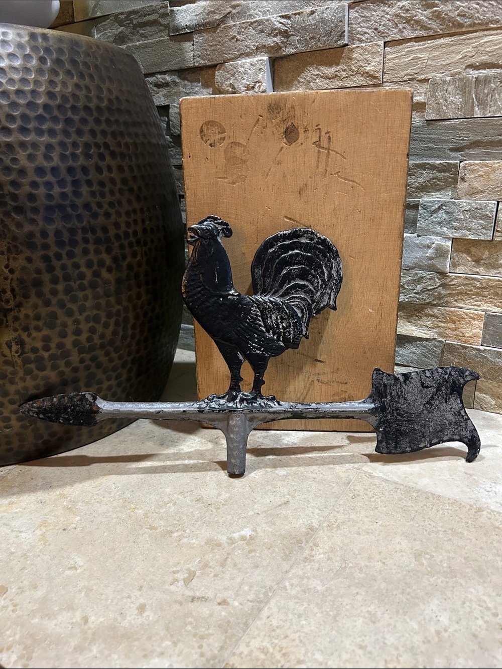 vintage rooster weathervane topper